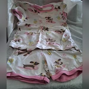 Pink and White Floral Pajama Set Soft Sleepwear...Size 6-6X